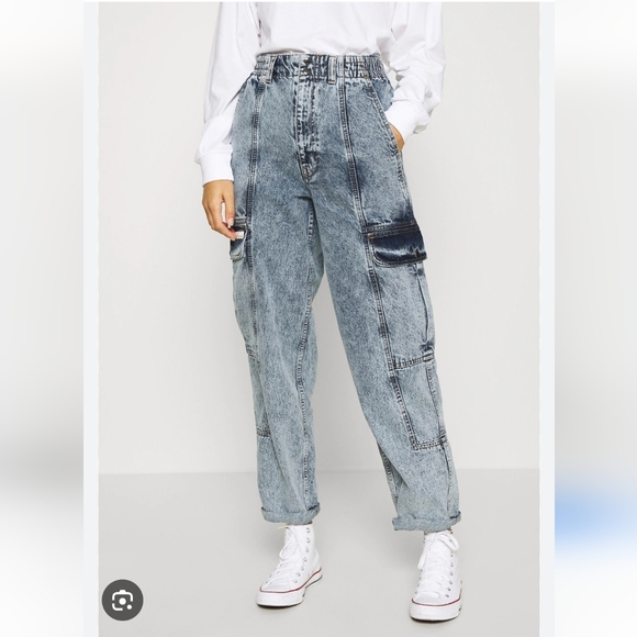 Urban Outfitters Denim - BDG Urban Blaine Cargo skate Nwt Outfitters Cargo trousers - blue W24 L32